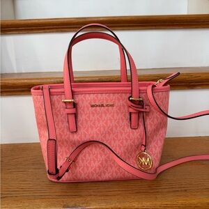 Michael Kors Pink Logo Crossbody Tote